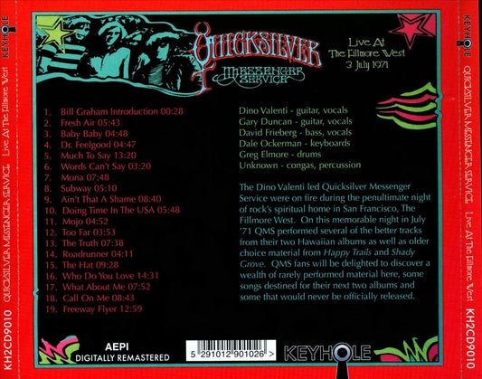 Live at the Fillmore West, 3 July 1971 cover art