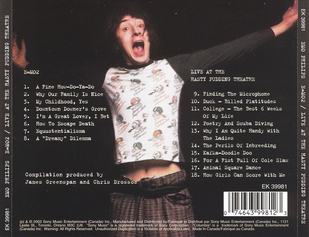 E=MO2/Live at the Hasty Pudding Theatre cover art