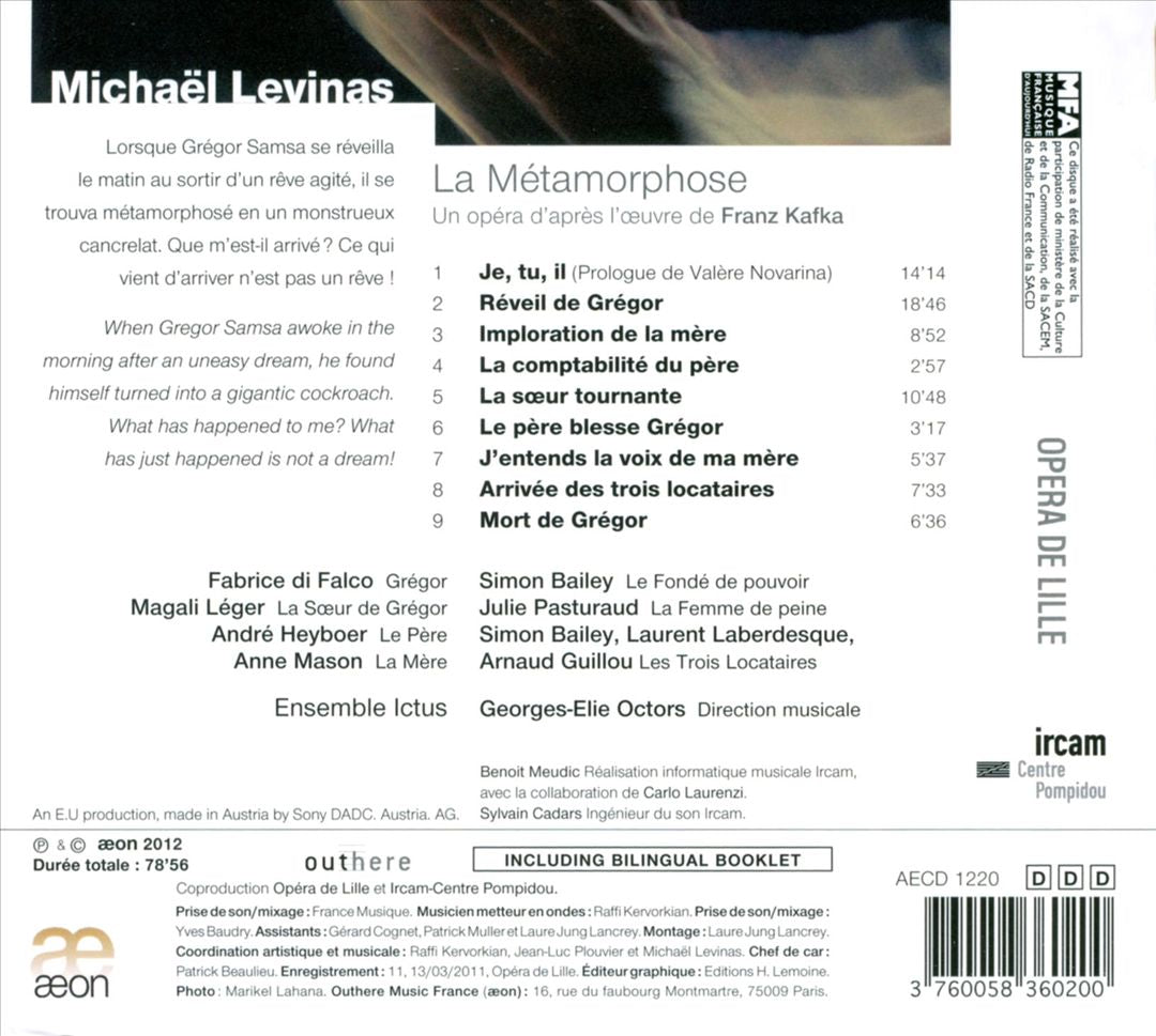Michaël Levinas: La Metamorphose cover art