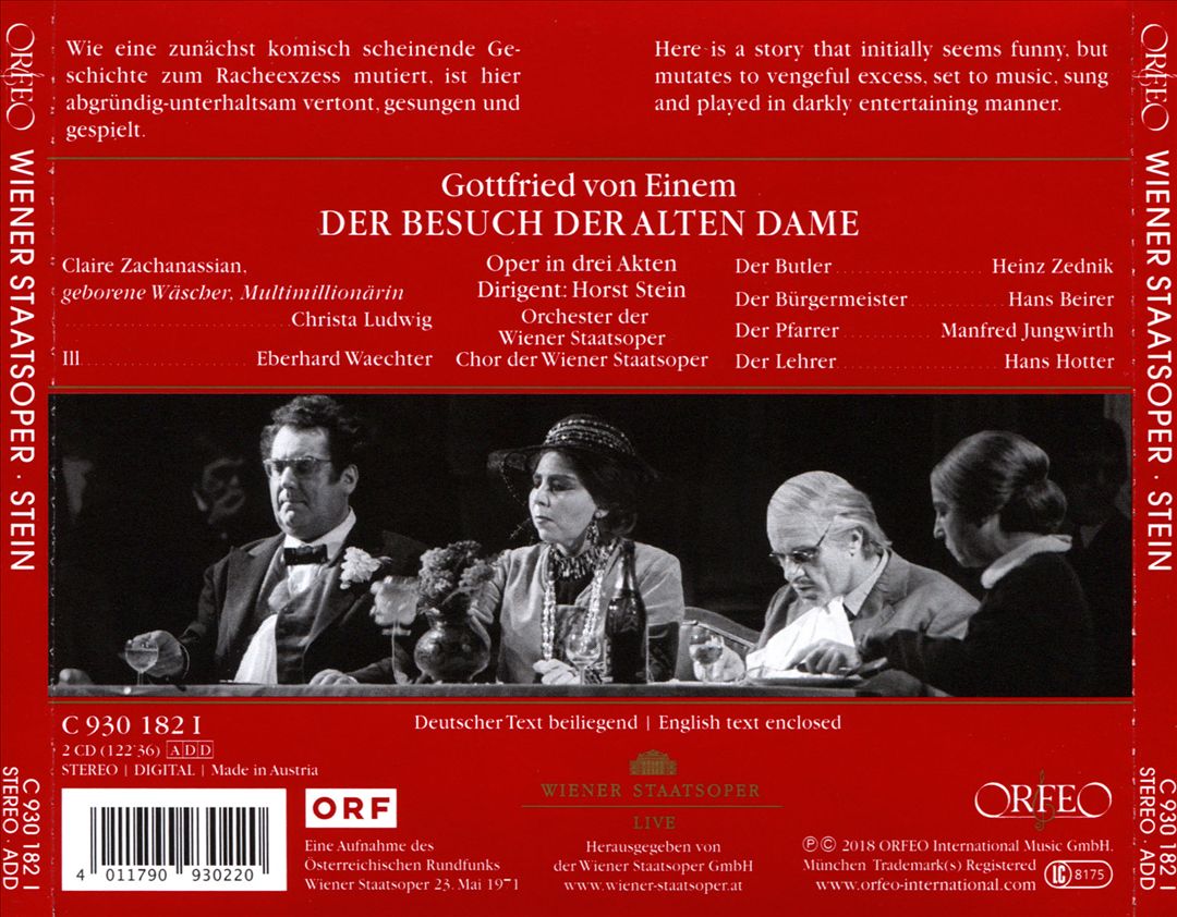 Gottfried von Einem: Der Besuch der alten Dame cover art