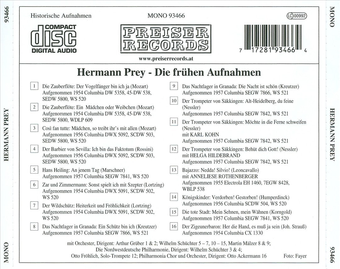 Dokumente einer Sängerkarriere: Hermann Prey cover art
