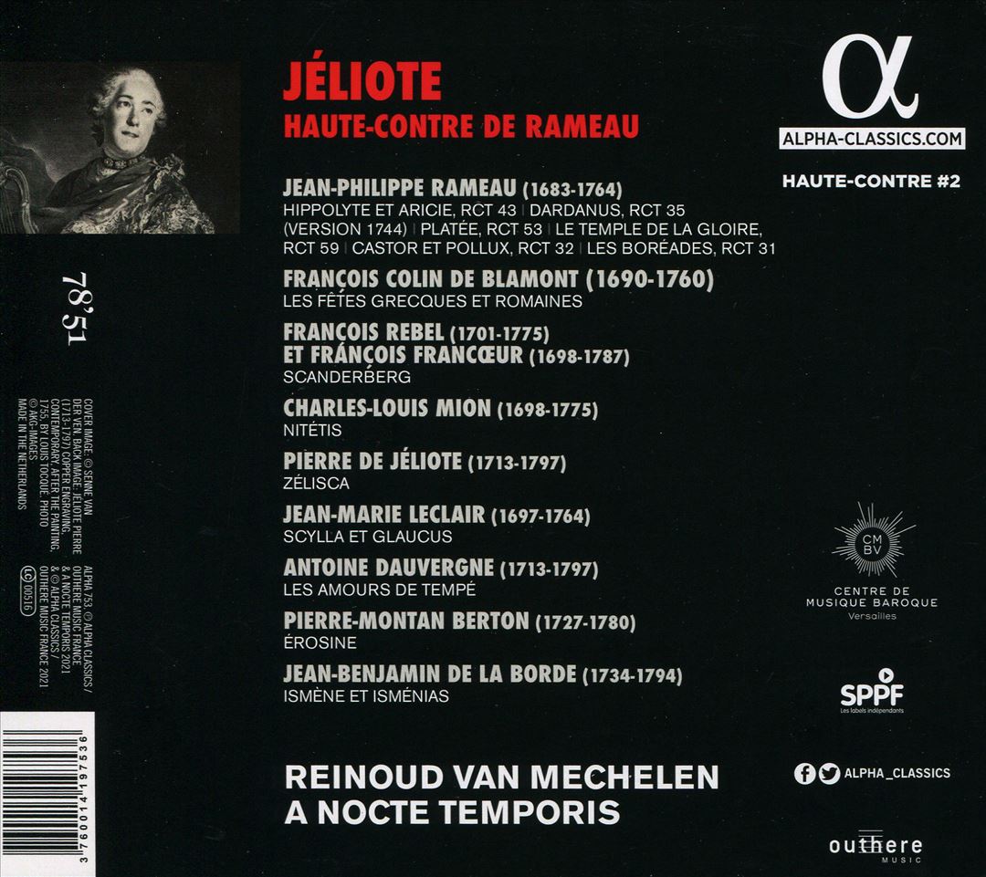 Jéliote: Haute-Contre de Rameau cover art