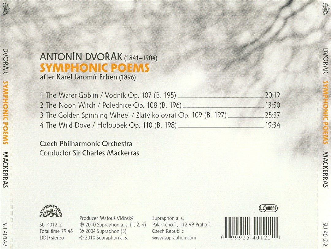 Dvorák: Symphonic Poems cover art