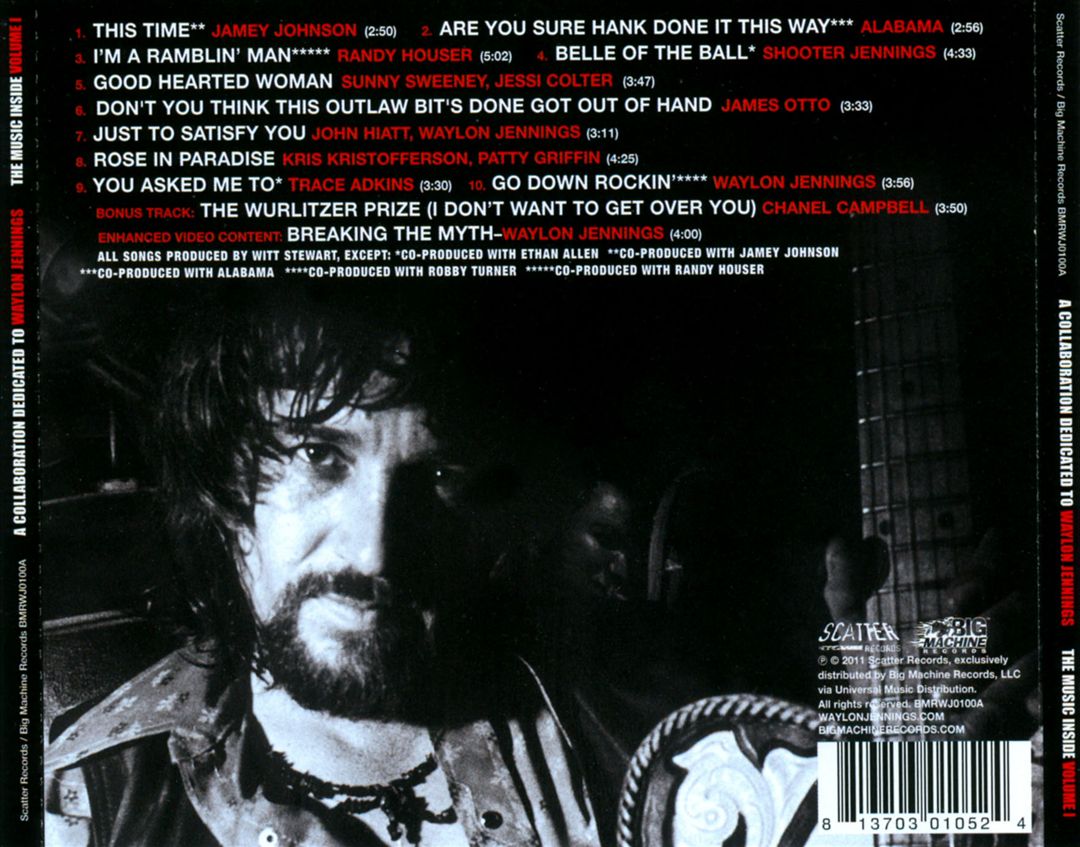 Music Inside: A Collaboration Dedicated to Waylon Jennings, Vol. 1 cover art