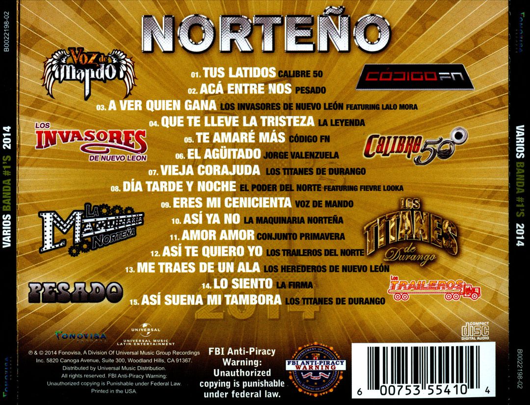 Norteño #1's 2014 cover art