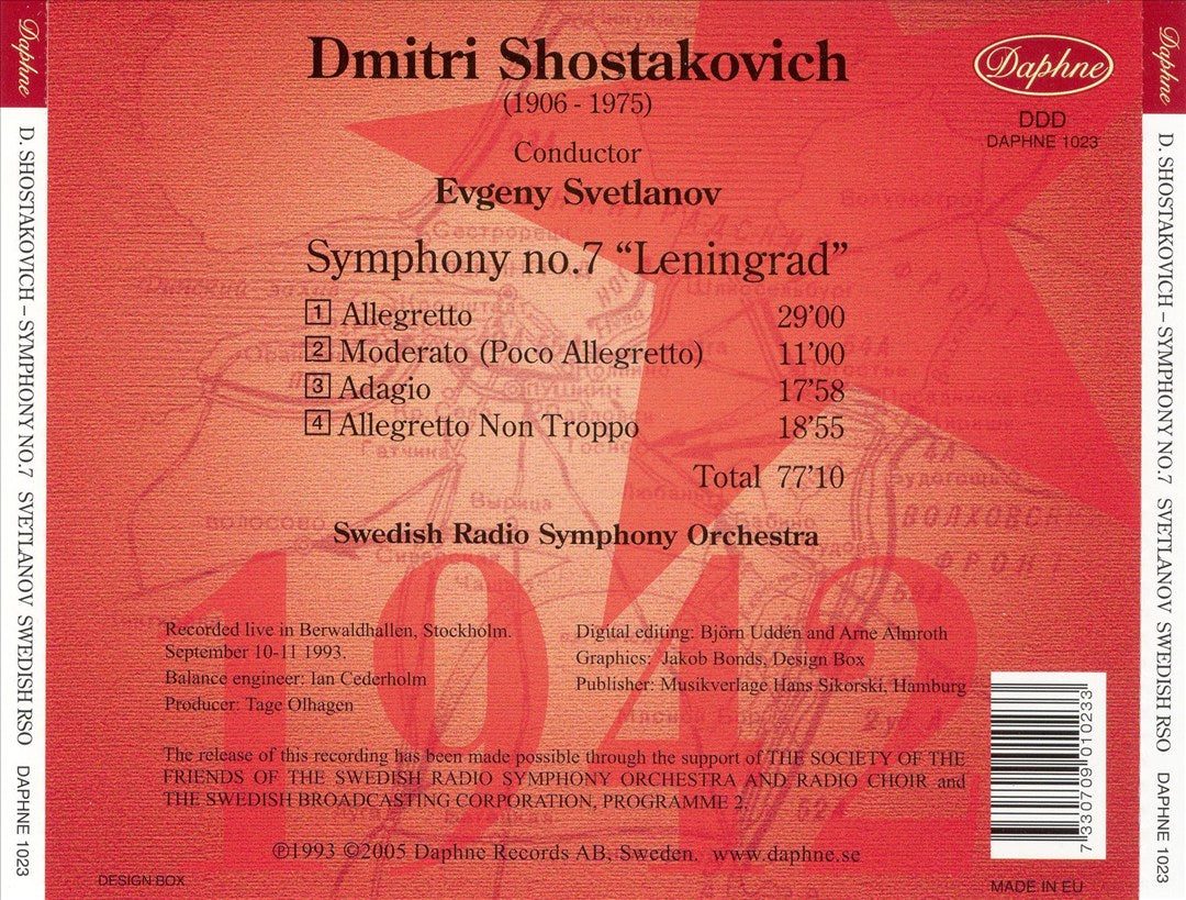 Shostakovich: Symphony No. 7 "Leningrad" cover art