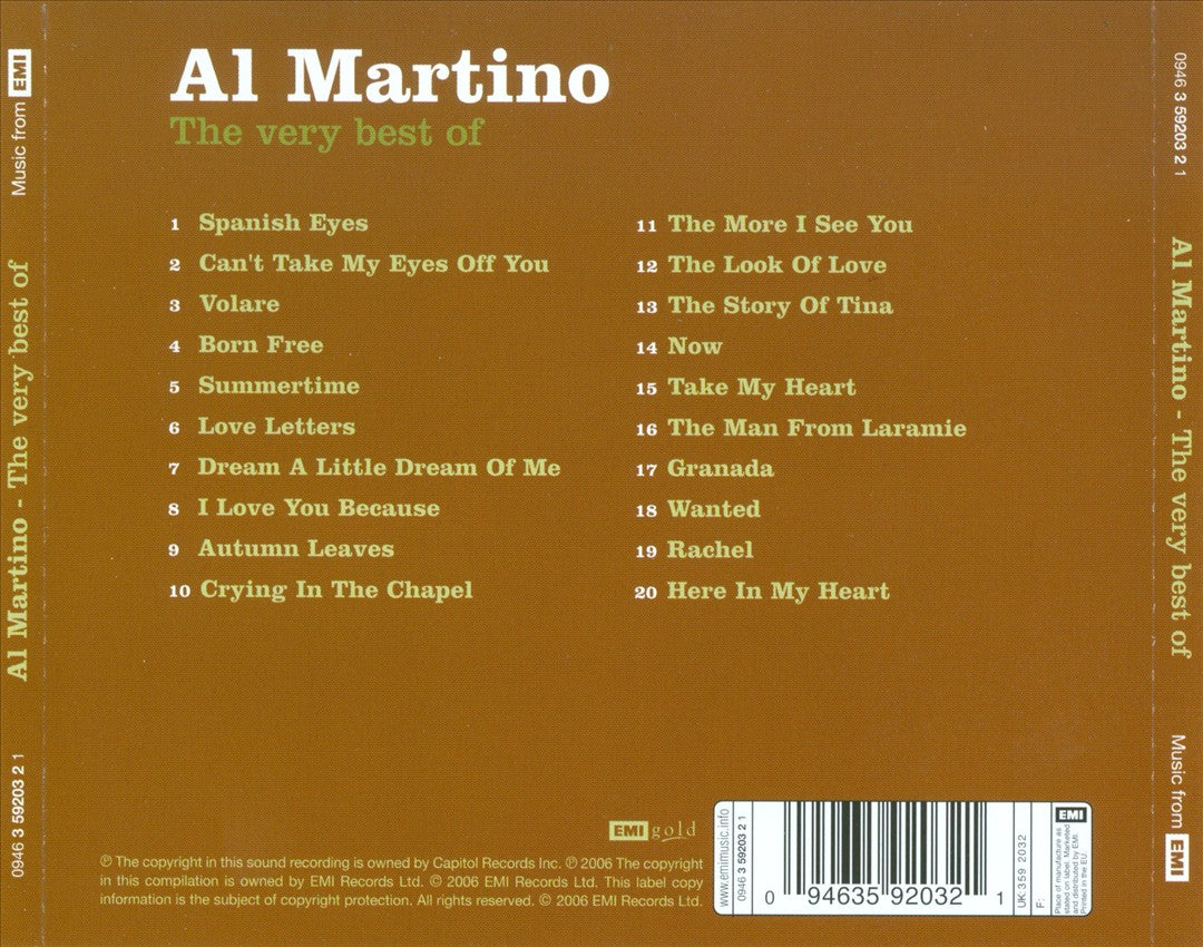 Very Best of Al Martino cover art