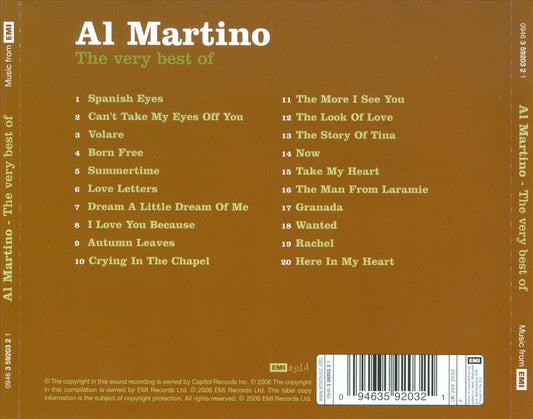 Very Best of Al Martino cover art