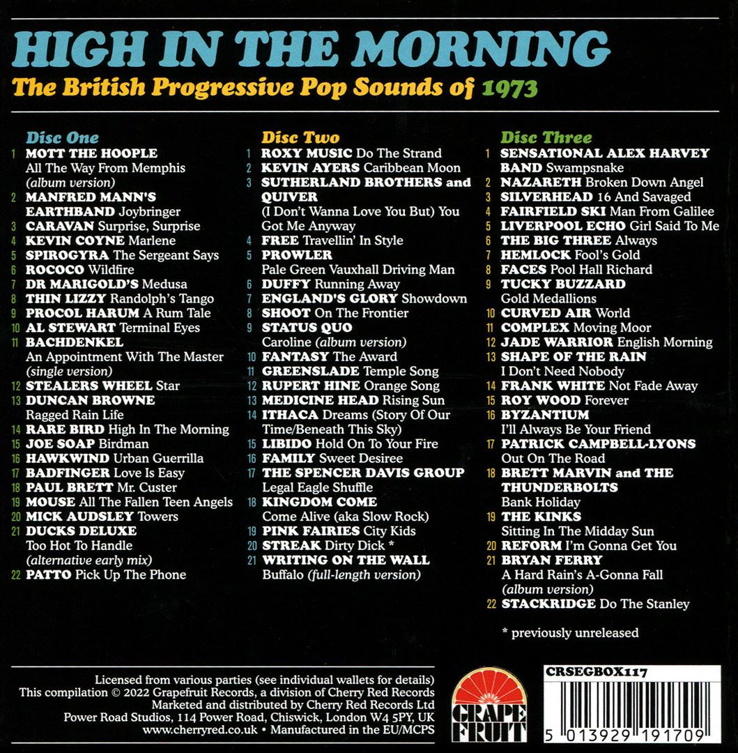 High in the Morning: The British Progressive Pop Sounds of 1973 cover art