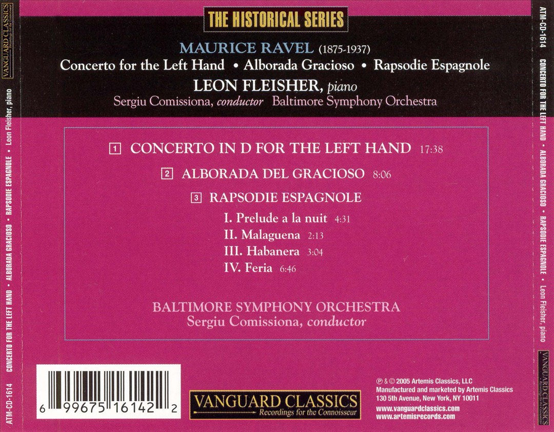 Ravel: Concerto for the Left Hand; Alborada Gracioso; Rapsodie Espagnole cover art