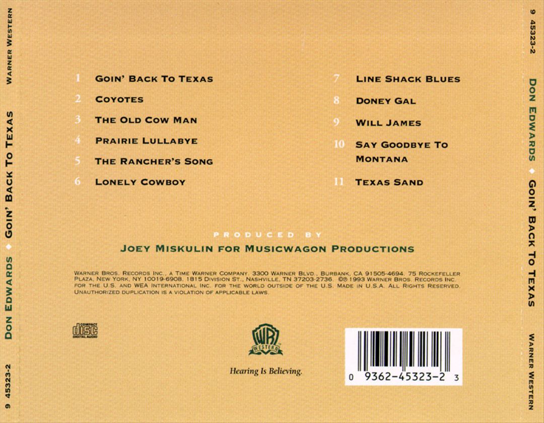 Goin' Back to Texas cover art