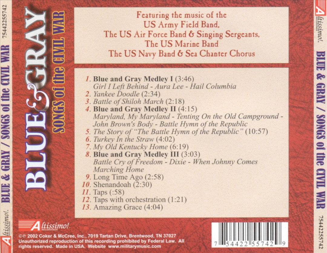 Blue and Gray: Songs of the Civil War cover art