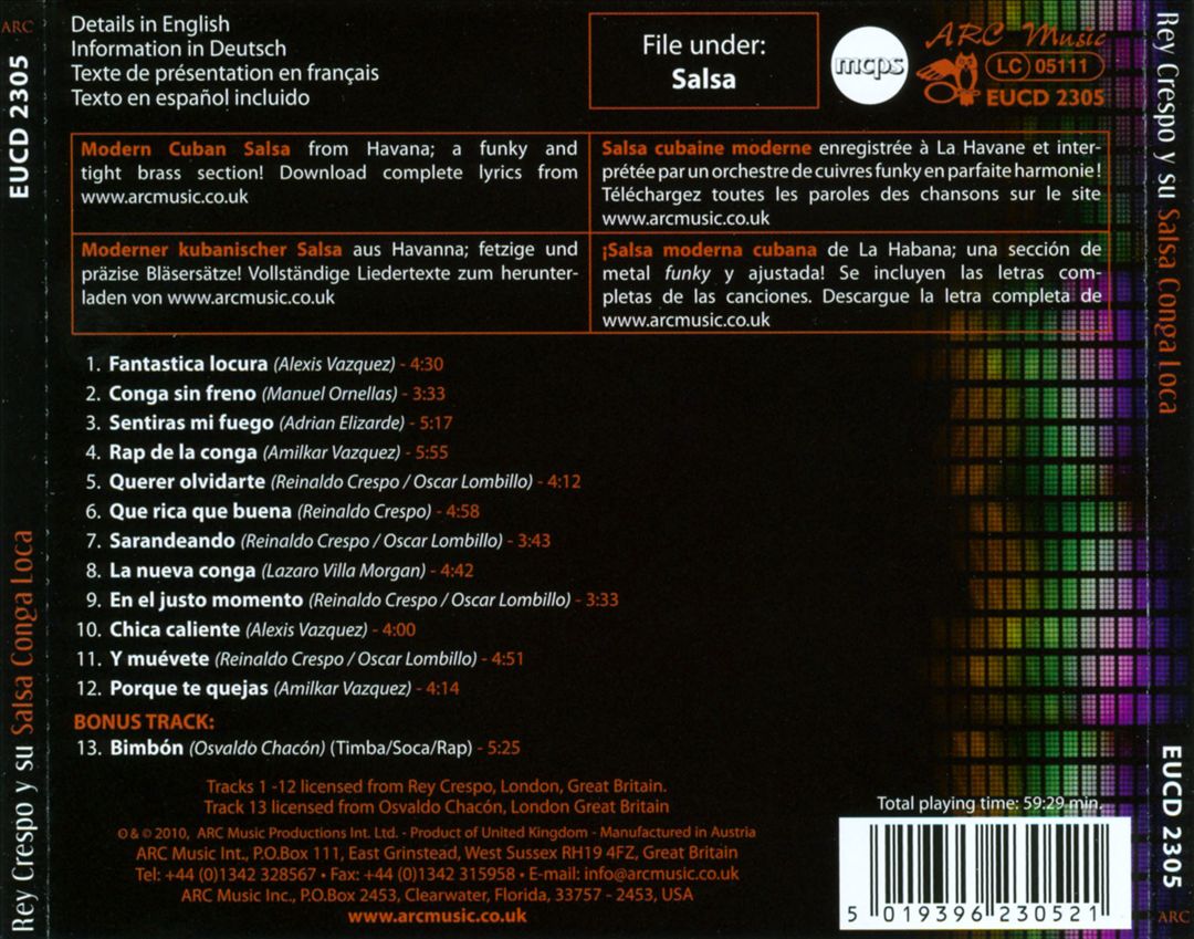 Rey Crespo y Su salsa Conga Loca cover art