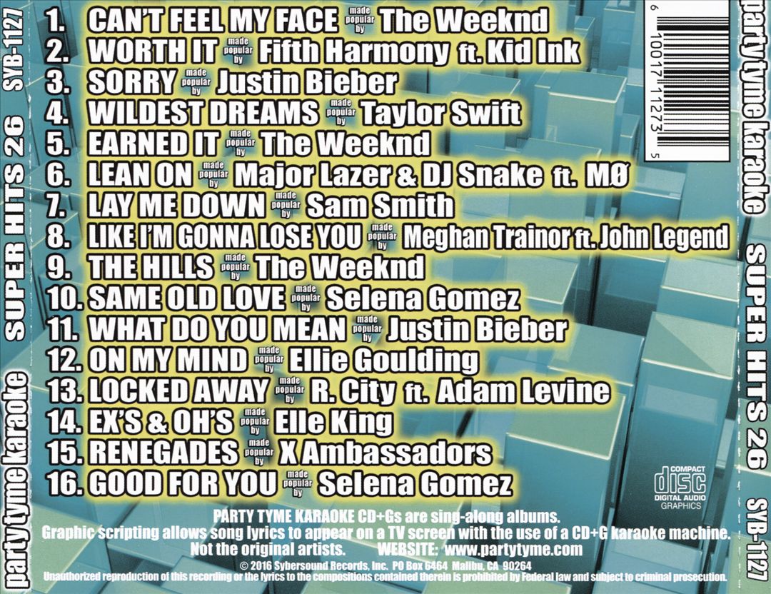 Party Tyme Karaoke: Super Hits, Vol. 26  cover art