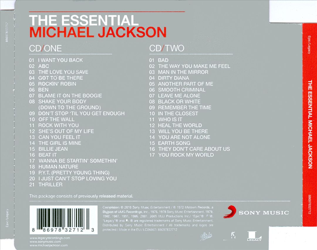 Essential Michael Jackson cover art