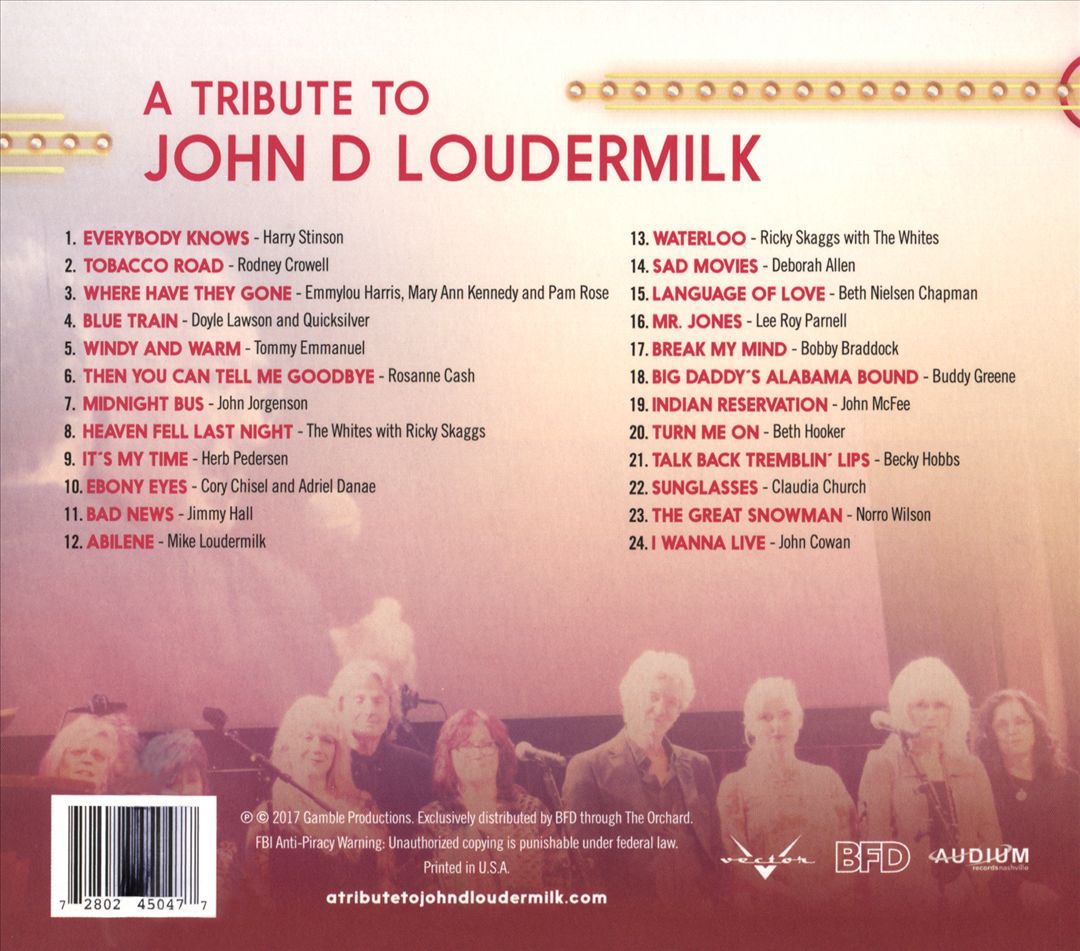 Tribute to John D Loudermilk cover art