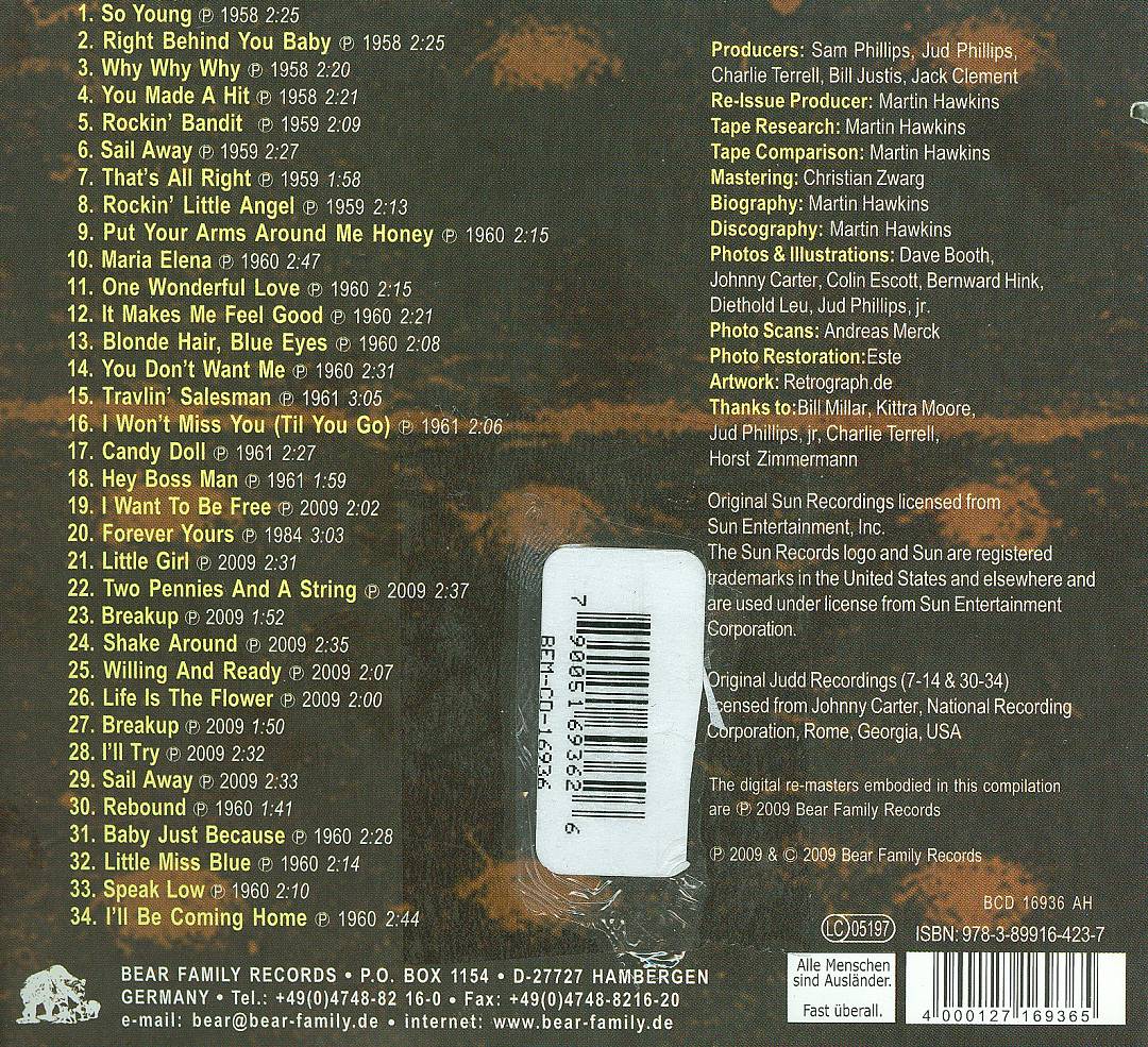 Rockin' Little Angel: The Sun Years, Plus cover art