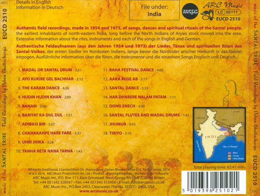 Music of the Santal Tribe: Field Recordings by Deben Bhattacharya cover art
