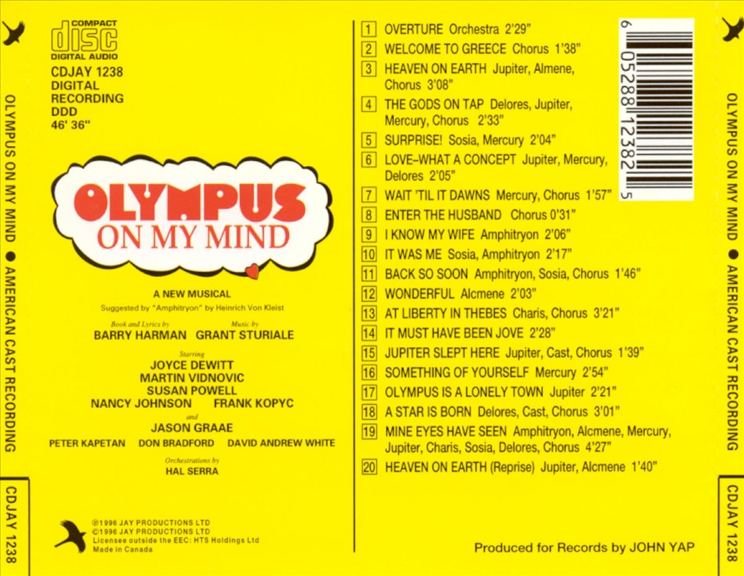 Olympus On My Mind (American Cast Recording) cover art