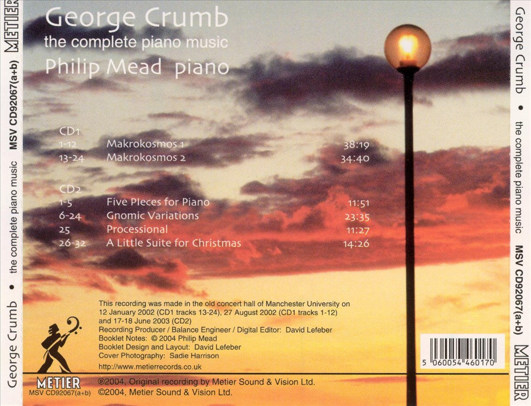 George Crumb: The Complete Piano Music cover art