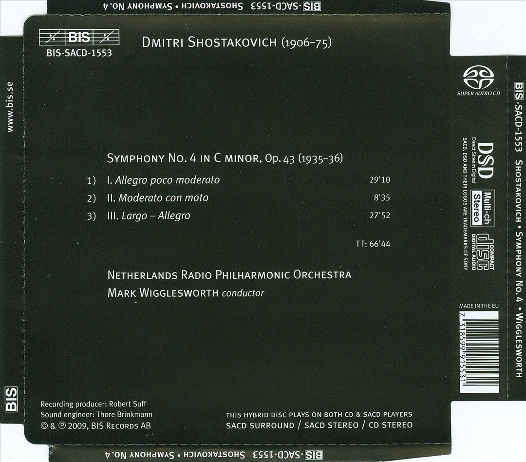Shostakovich: Symphony No. 4 cover art