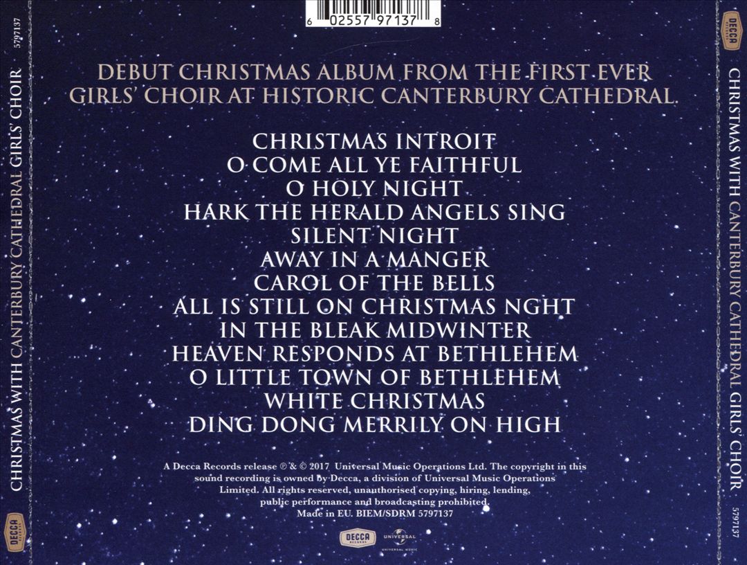 Christmas with Canterbury Cathedral Girls' Choir cover art