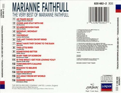 Very Best of Marianne Faithfull [Polygram International] cover art