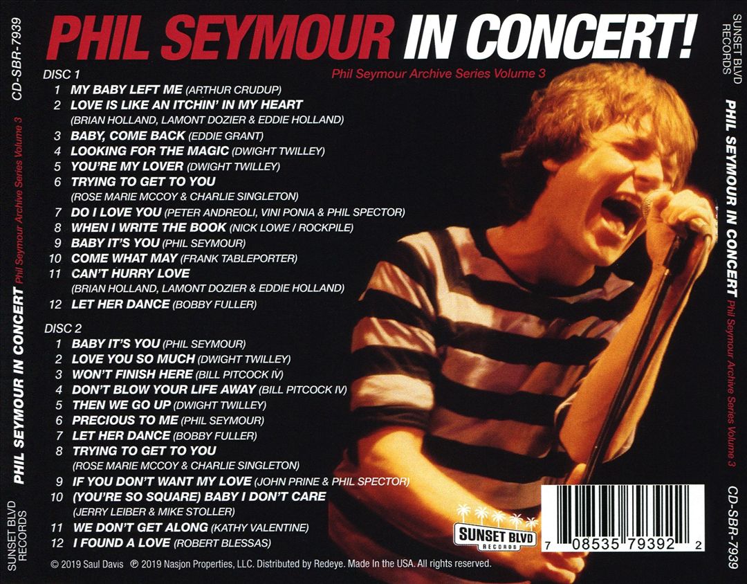 Phil Seymour in Concert!: The Phil Seymour Archive Series, Vol. 3 cover art