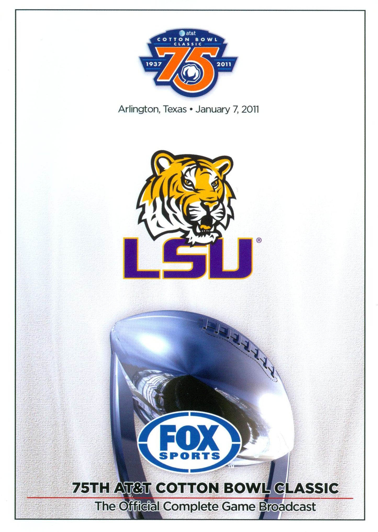 2011 AT&T Cotton Bowl Classic: LSU Tigers vs. Texas A&M cover art