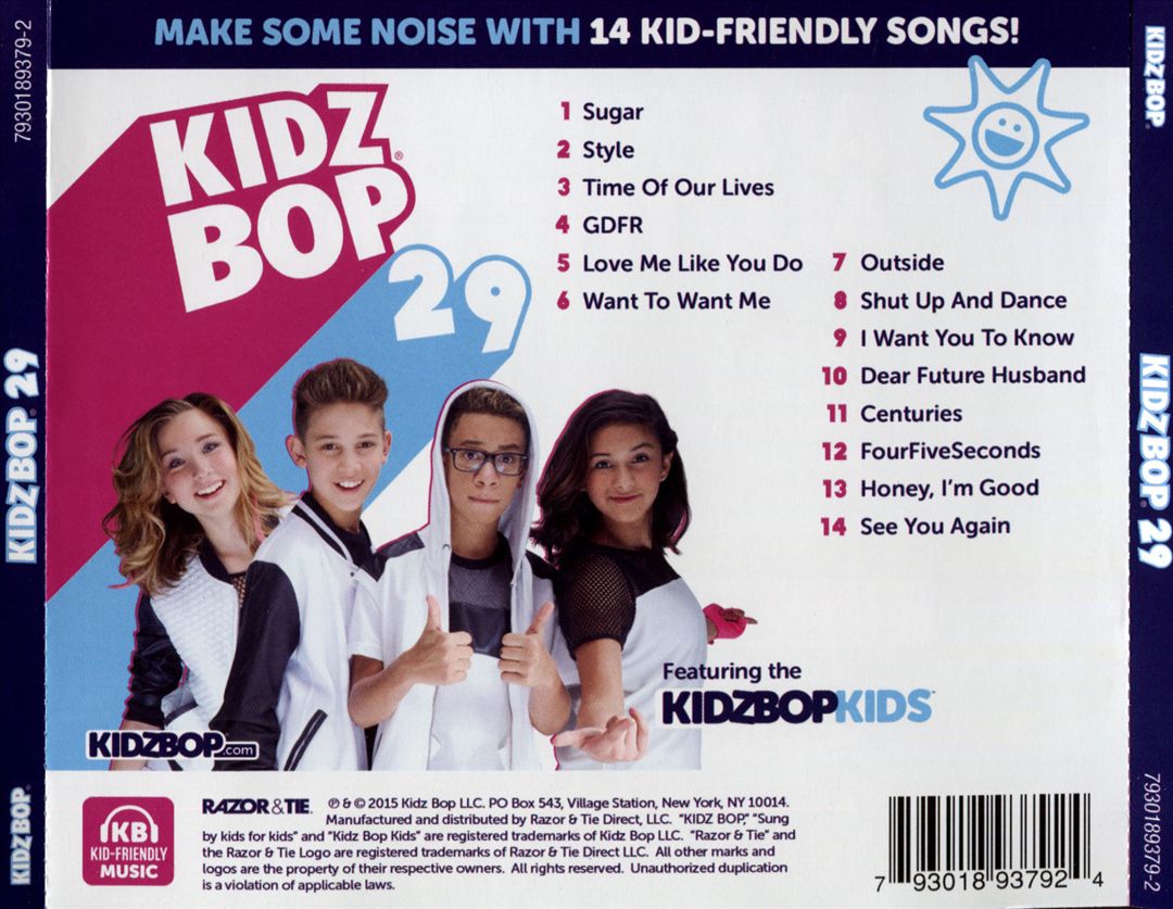 Kidz Bop 29 cover art