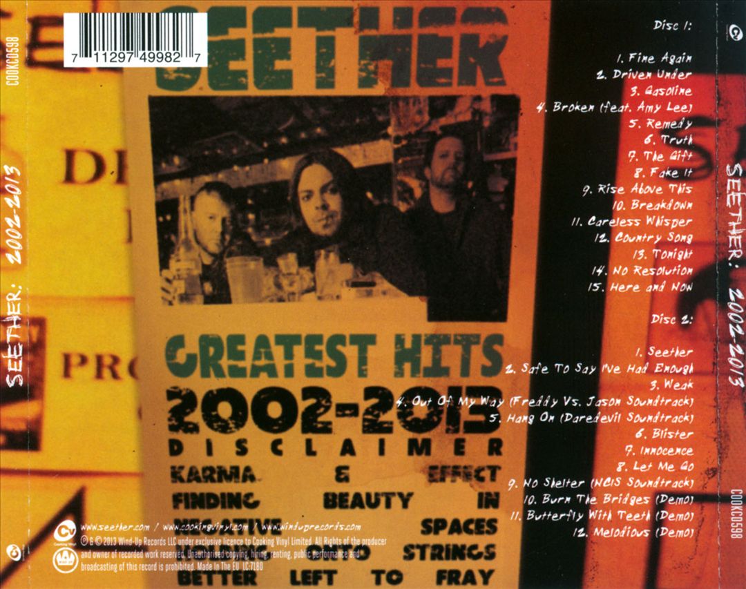 Seether: 2002-2013 cover art
