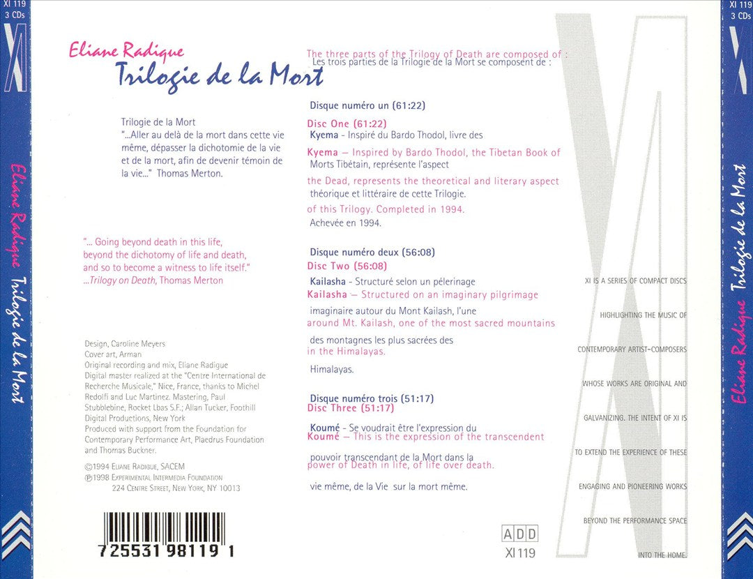 Trilogie de la Mort (Trilogy on Death) cover art