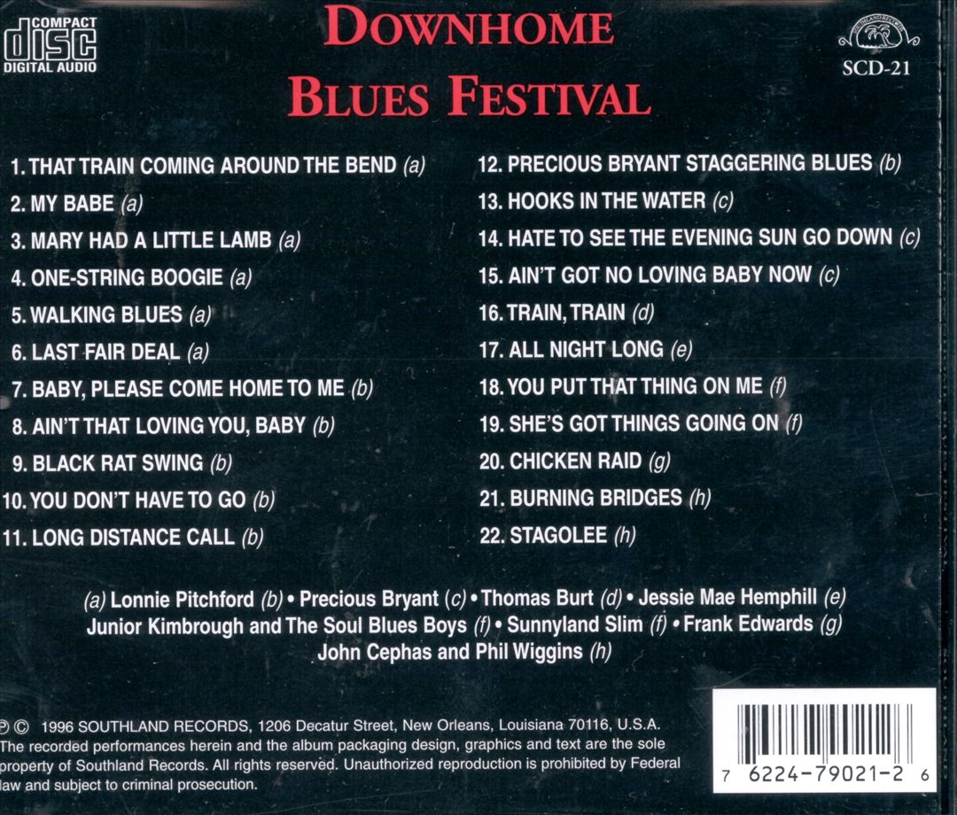 National Downhome Blues Festival, Vol. 1 cover art