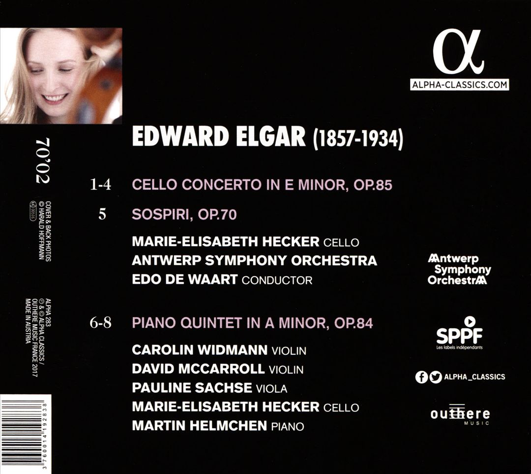 Elgar: Cello Concerto; Piano Quintet cover art