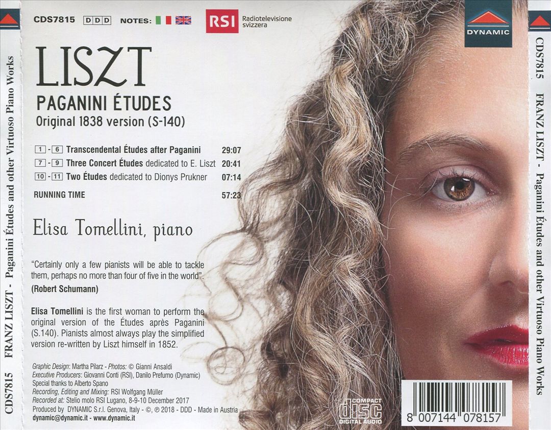 Liszt: Paganini Études, Original 1838 version (S-140) cover art