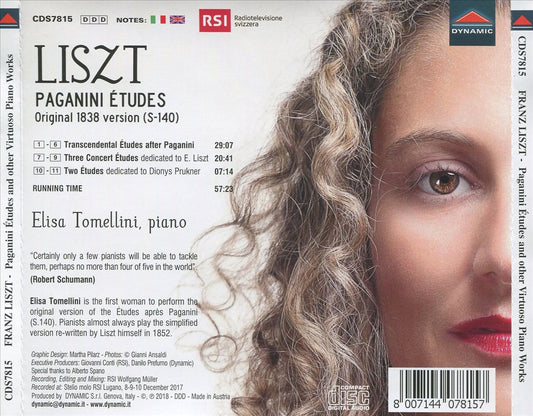 Liszt: Paganini Études, Original 1838 version (S-140) cover art