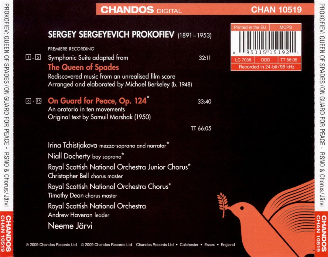 Prokofiev: On Guard for Peace; The Queen of Spades Suite cover art