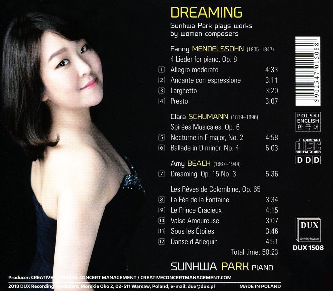 Dreaming: Beach, Mendelssohn, Schumann cover art