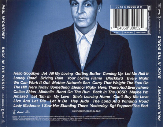 Back in the World cover art