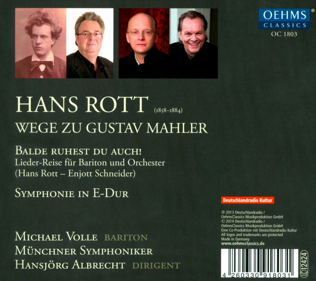 Hans Rott: Balde ruhest du auch!; Symphonie in E-dur cover art