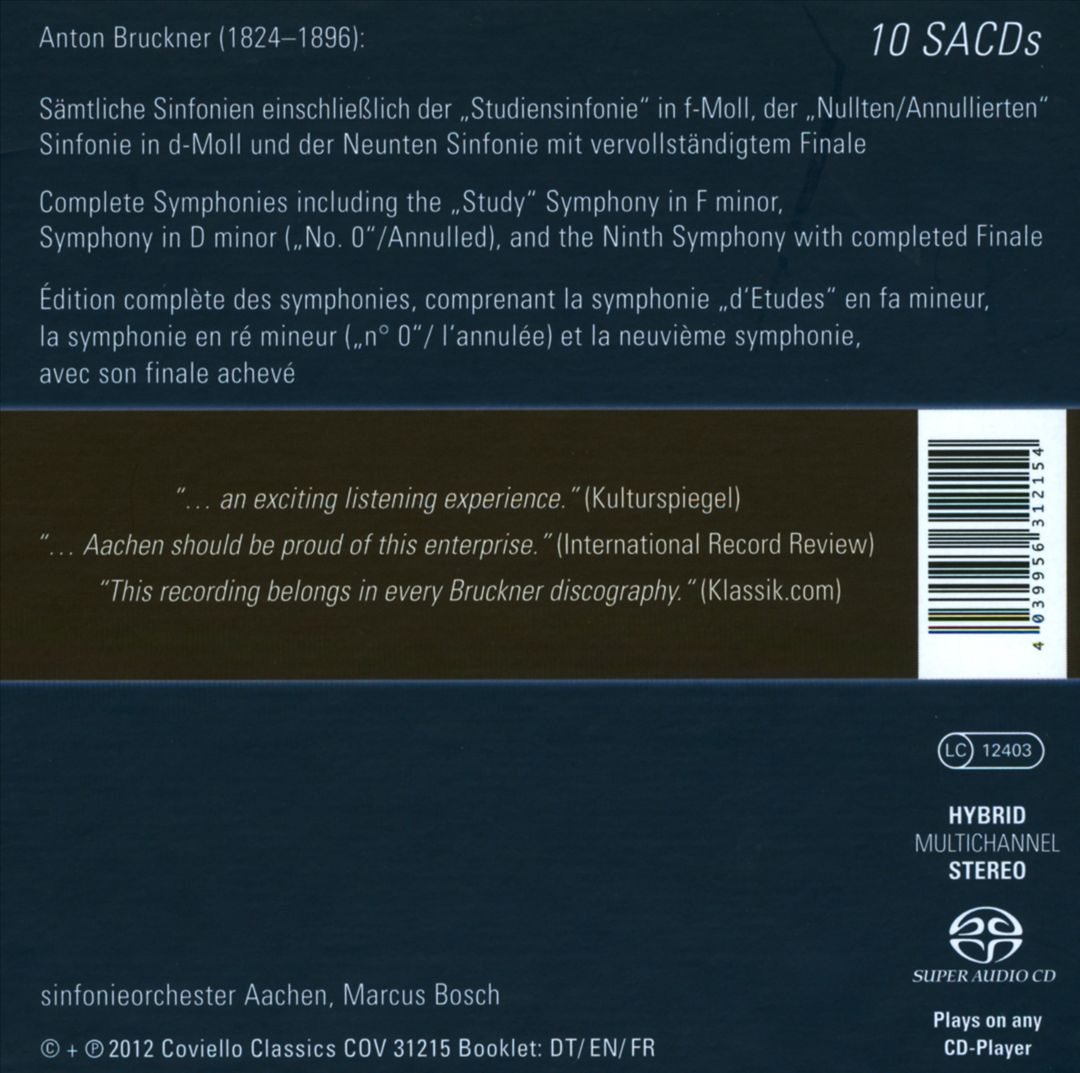 Bruckner: The Complete Symphonies cover art