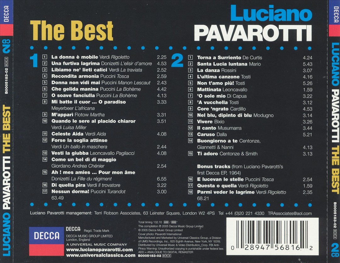 Luciano Pavarotti: The Best cover art