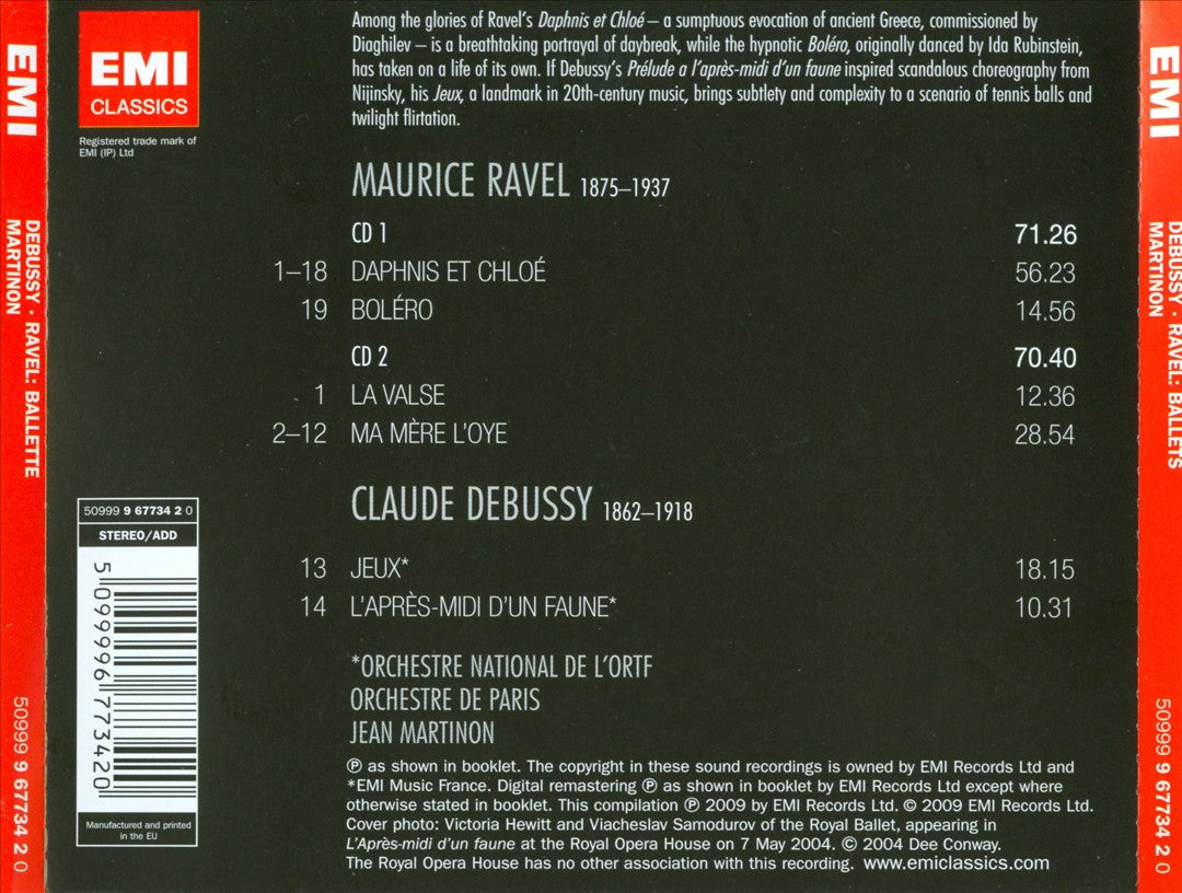 Ravel: Daphnis et Chloé; Boléro; La Valse; Ma Mère l'Oye; Debussy: Jeux; L'Après; Midi d'Un Faune cover art