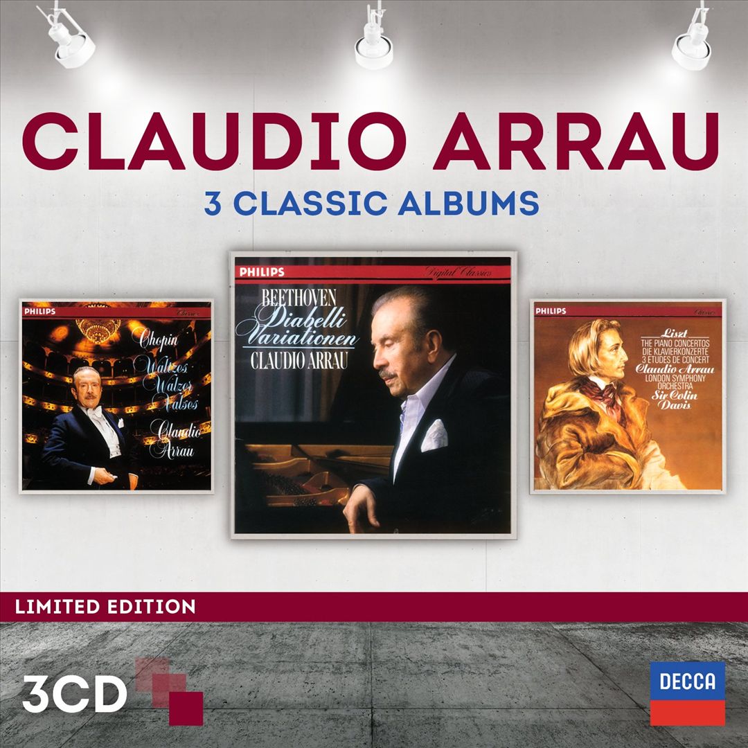 Claudio Arrau: 3 Classic Albums cover art