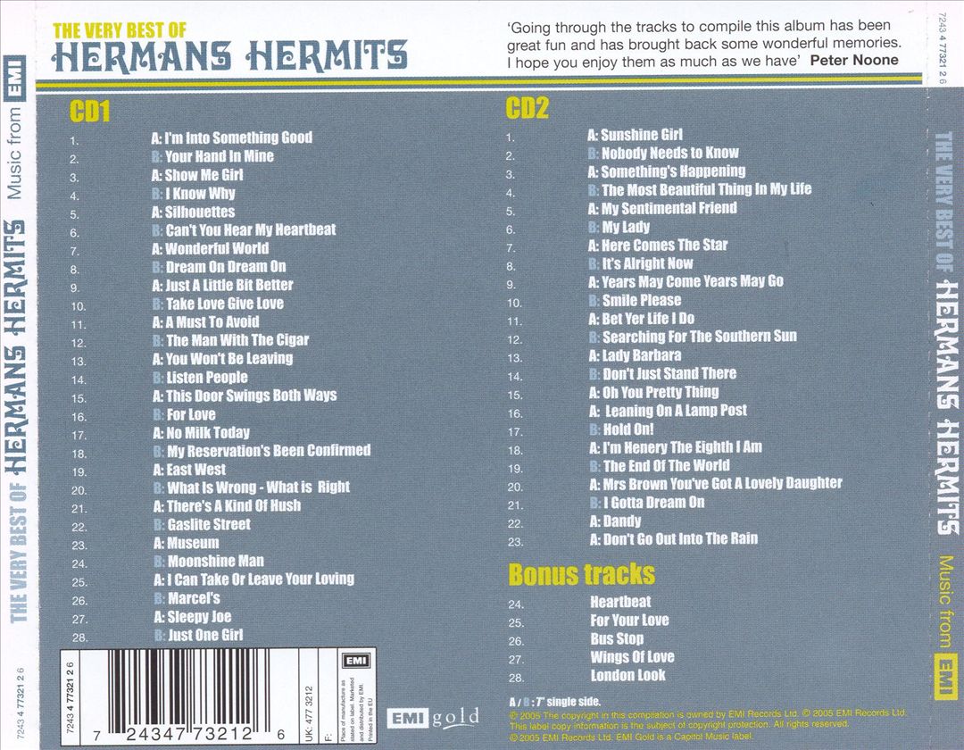 Very Best of Herman's Hermits [EMI] cover art