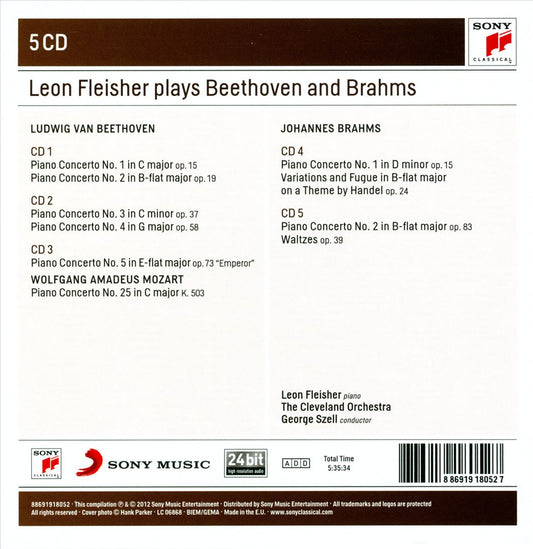 Leon Fleisher Plays Beethoven & Brahms cover art