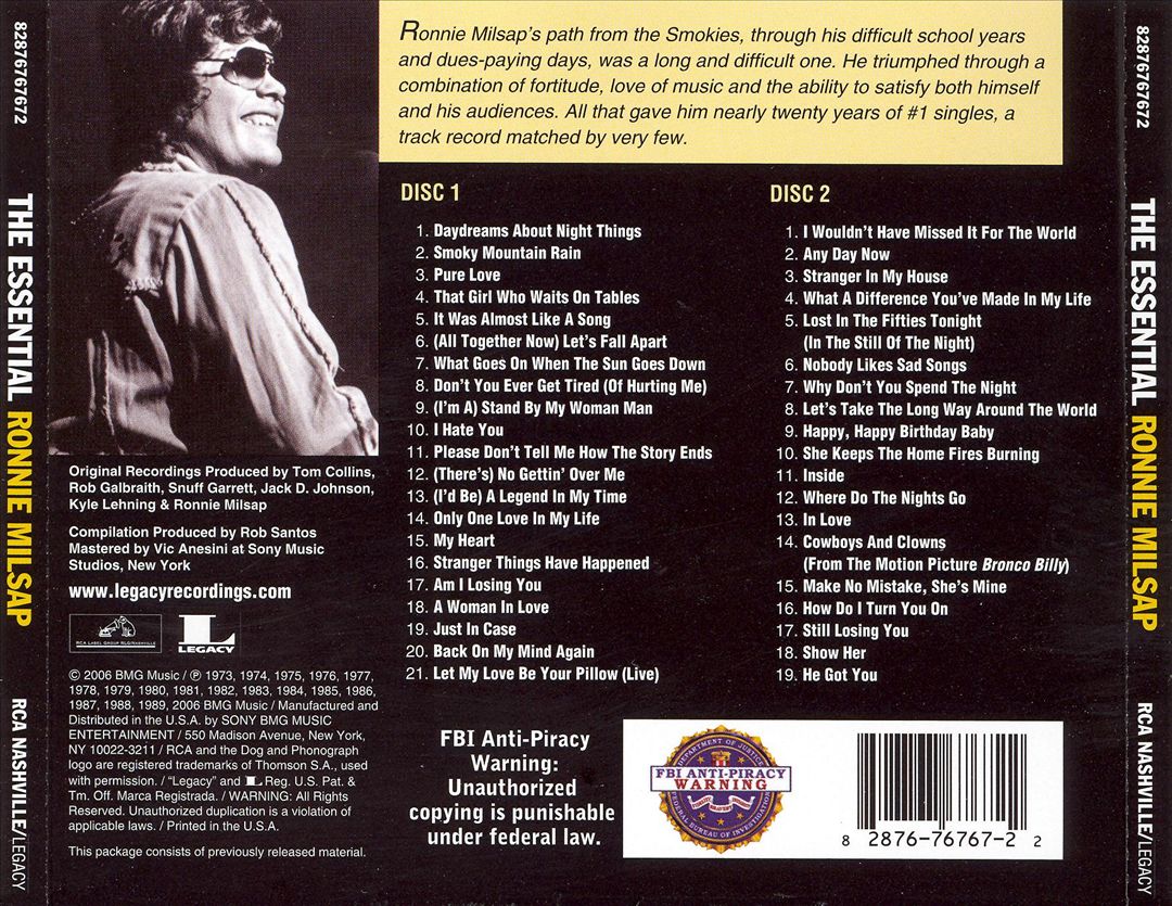 Essential Ronnie Milsap [Double Disc] cover art