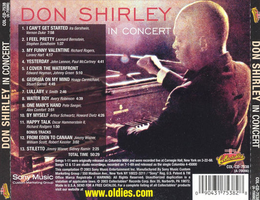 Don Shirley in Concert [Bonus Tracks] cover art