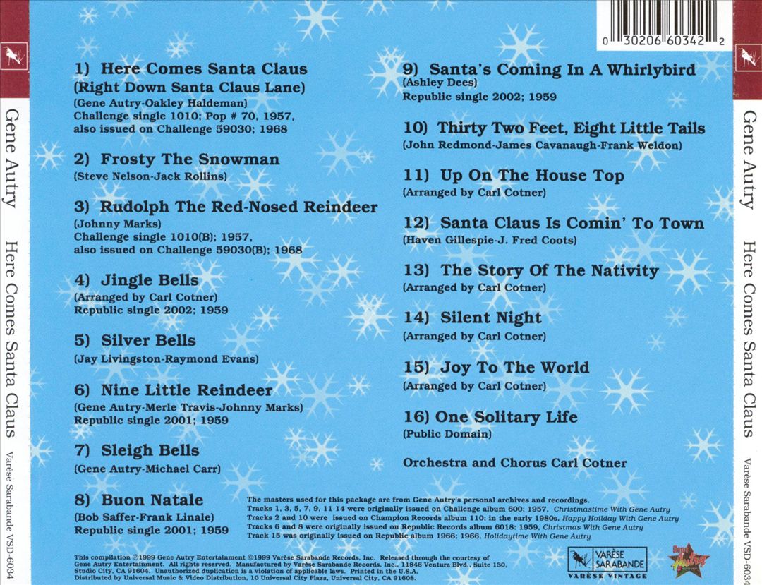 Here Comes Santa Claus cover art