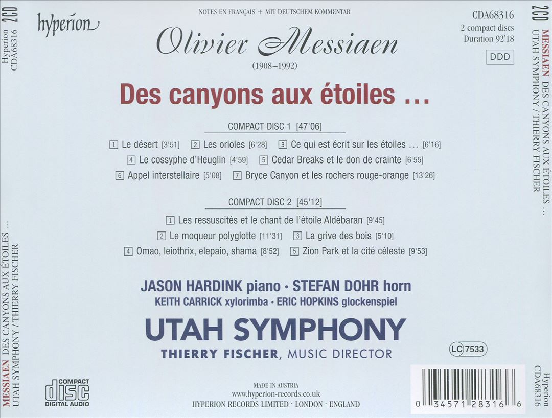 Messiaen: Des canyons aux étoiles... cover art